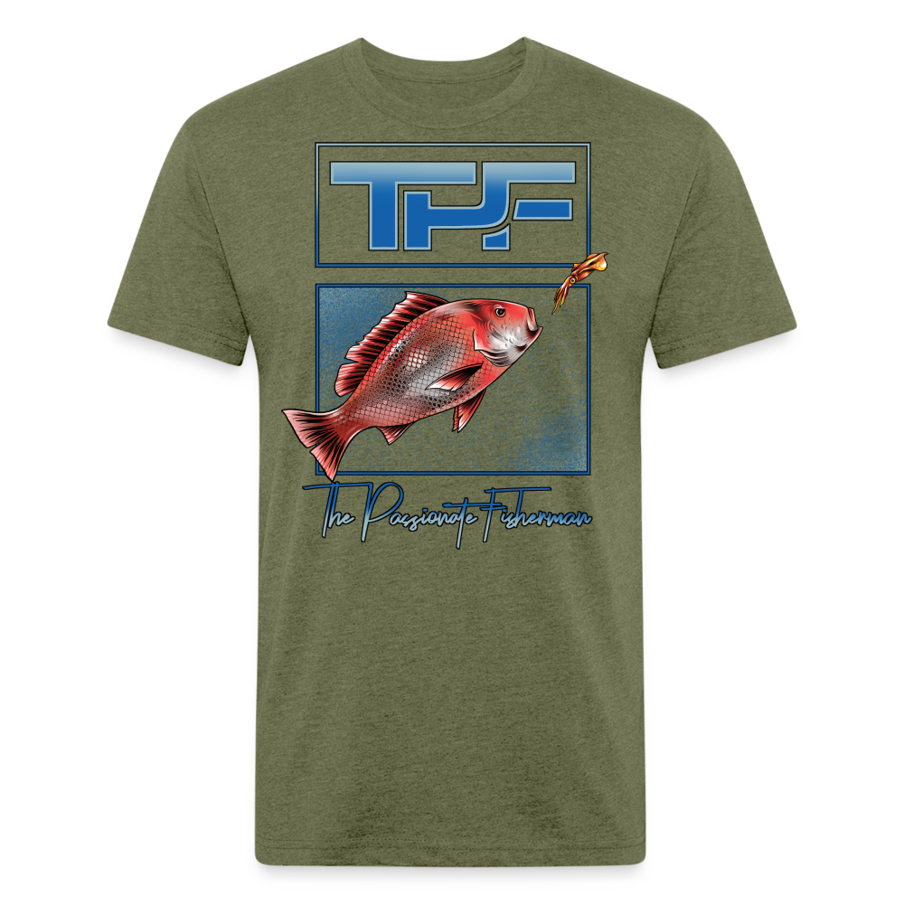 Red Snapper-TPF-T-Shirt - heather military green