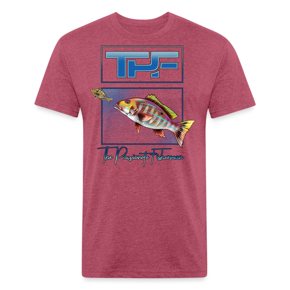 Mutton Snapper-TPF-T-Shirt - heather burgundy