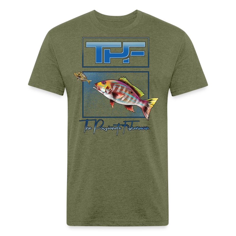 Mutton Snapper-TPF-T-Shirt - heather military green