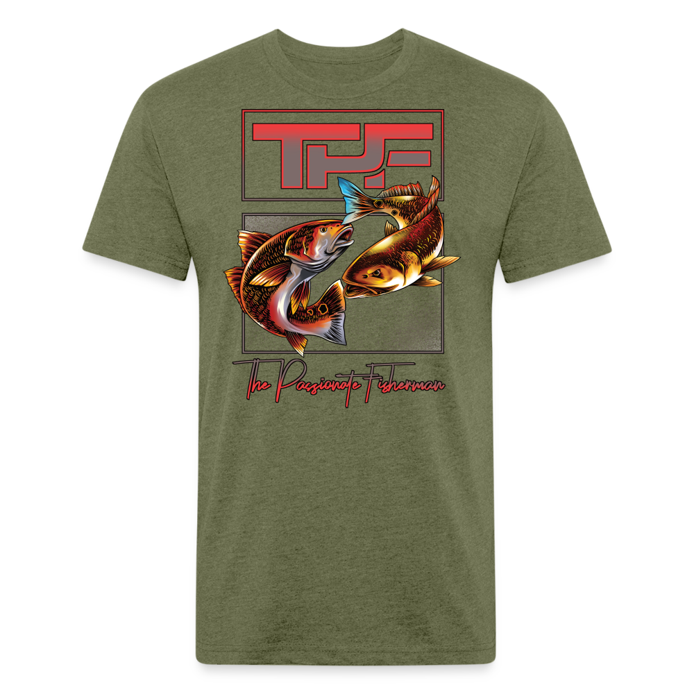 2 Redfish-TPF-T-Shirt - heather military green